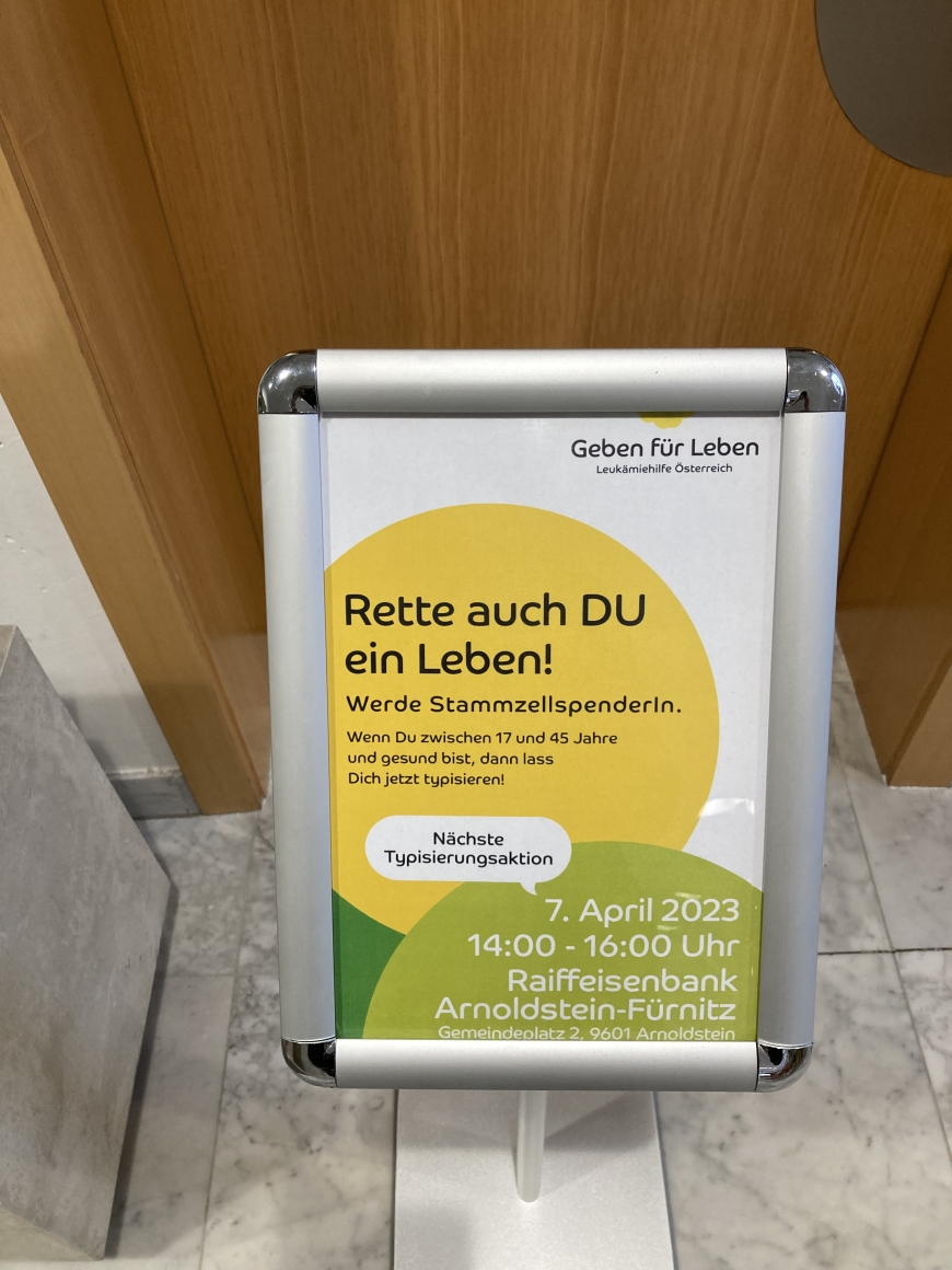 'Typisierungsaktion in der Raiffeisenbank Arnoldstein-Fürnitz'-Bild-2