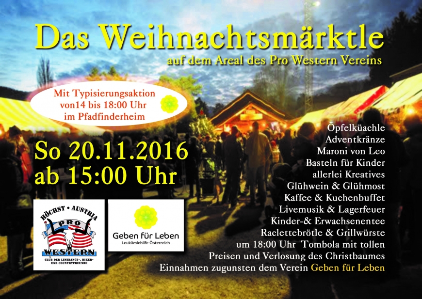 'Typisierungsaktion bei Höchster Pro Western Weihnachtsmarkt im Pfadiheim am 20.11.'-Bild-1