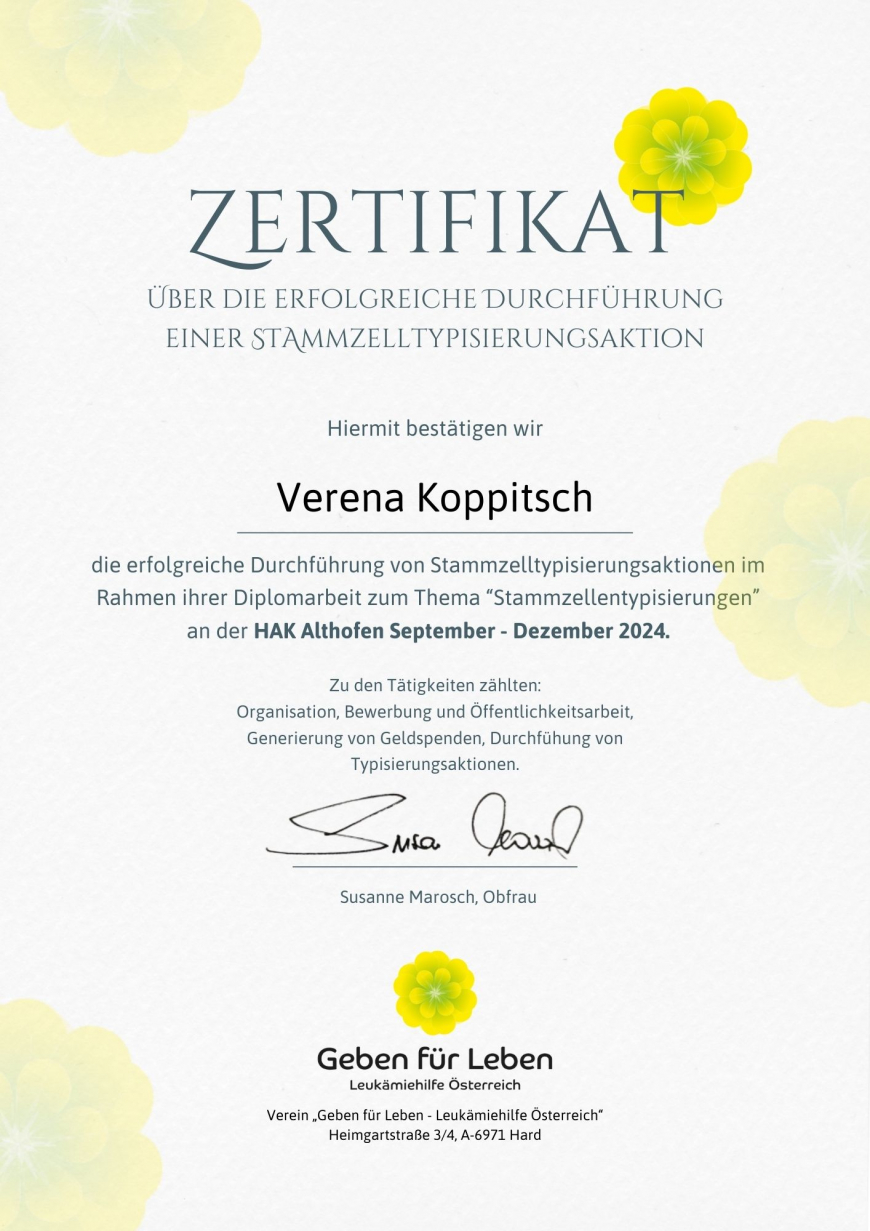 'Zertifikatsverleihung an Schülerinnen der HAK Althofen für besonderes Engagement - Kärnten'-Bild-1