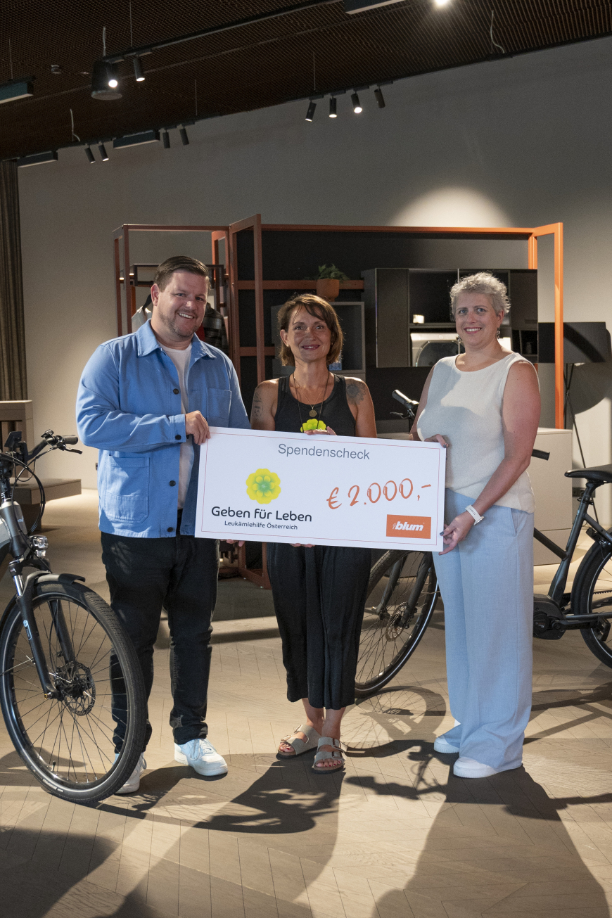 'Blum-Mitarbeiter erradelten 2.000 Euro für Geben für Leben - Vorarlberg'-Bild-2